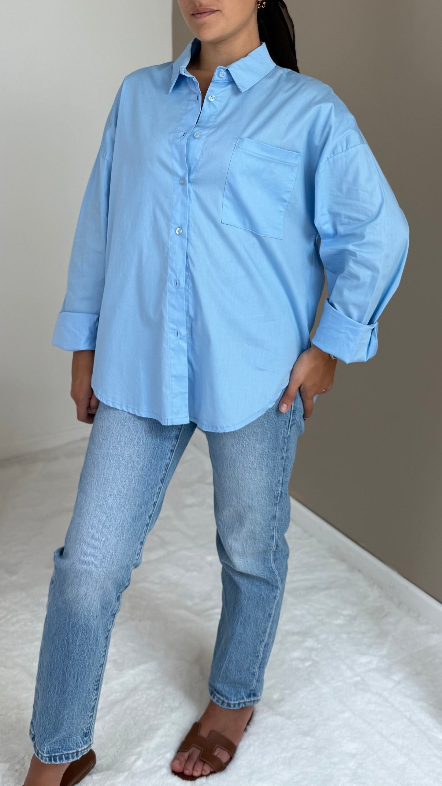 BLUE COTTON SHIRT