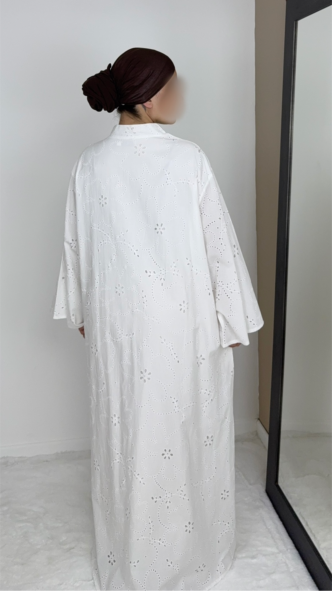LONG EMBROIDERED COTTON DRESS