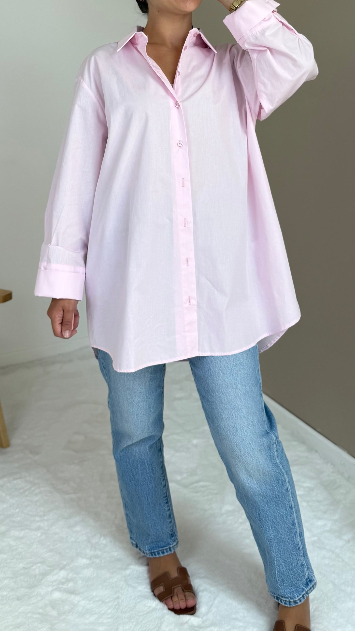 CHEMISE OVERSIZED ROSE