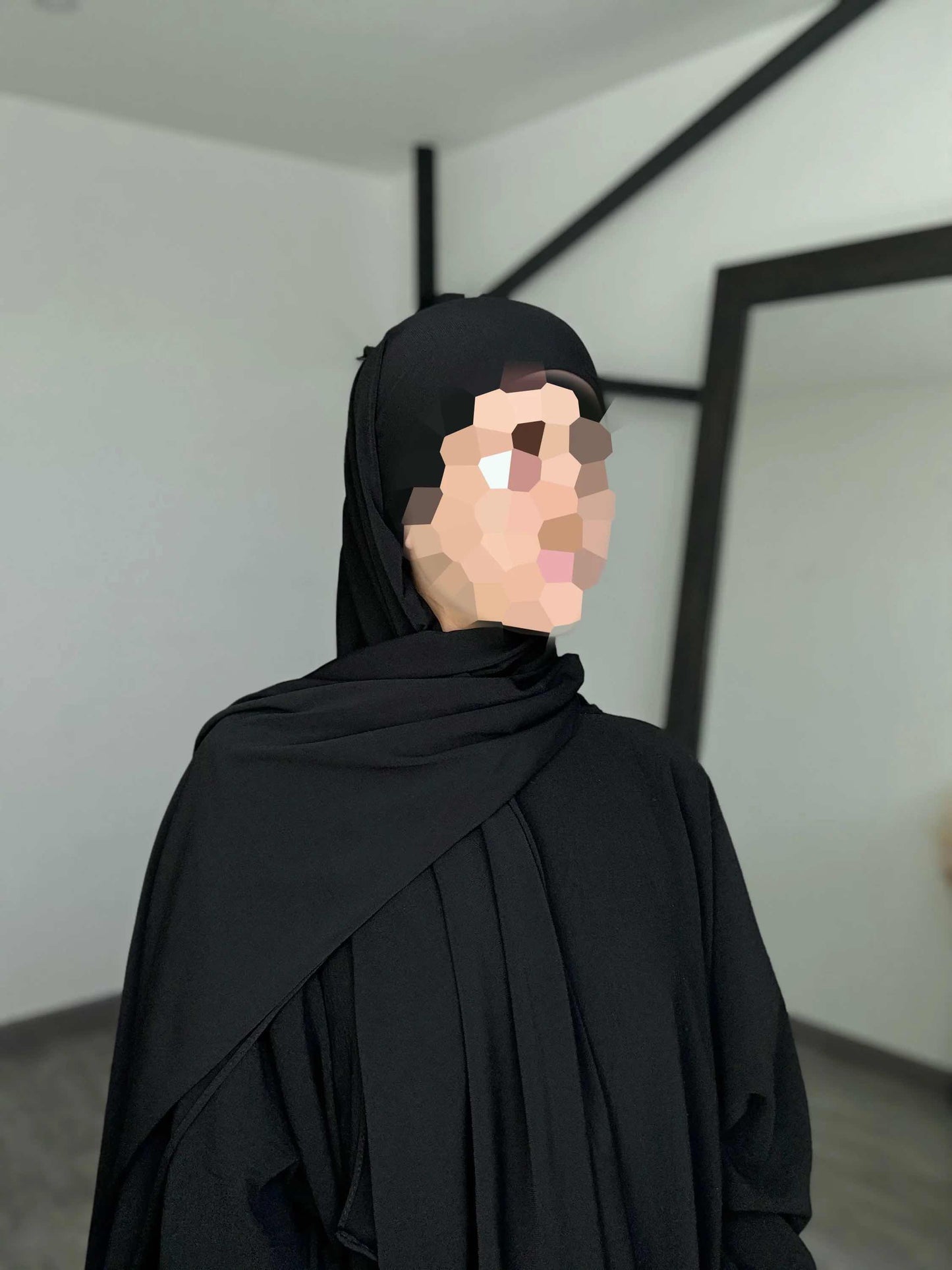 hijab jersey prenium luxe noir