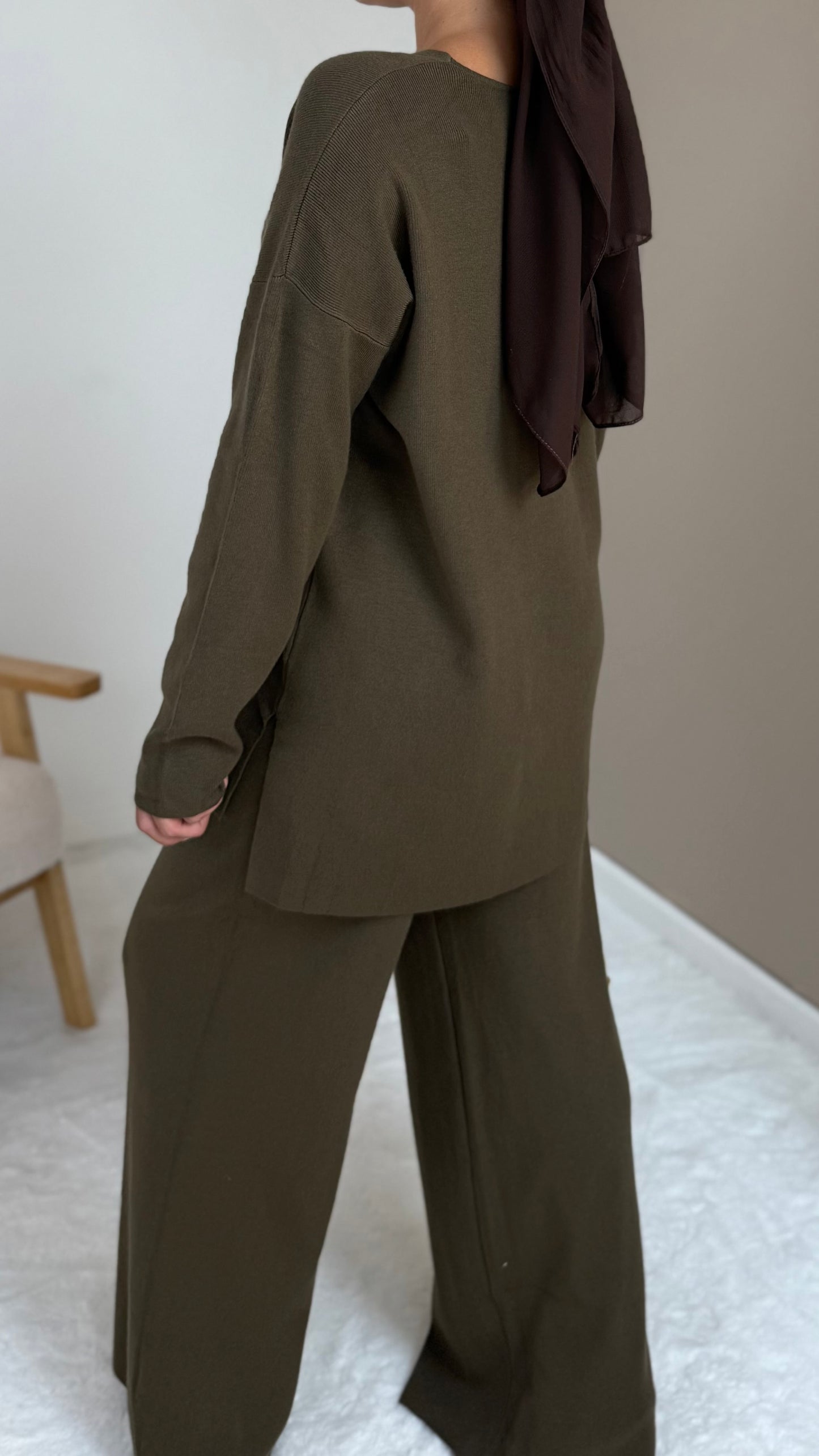 SET PULL ET PANTALON KAKI