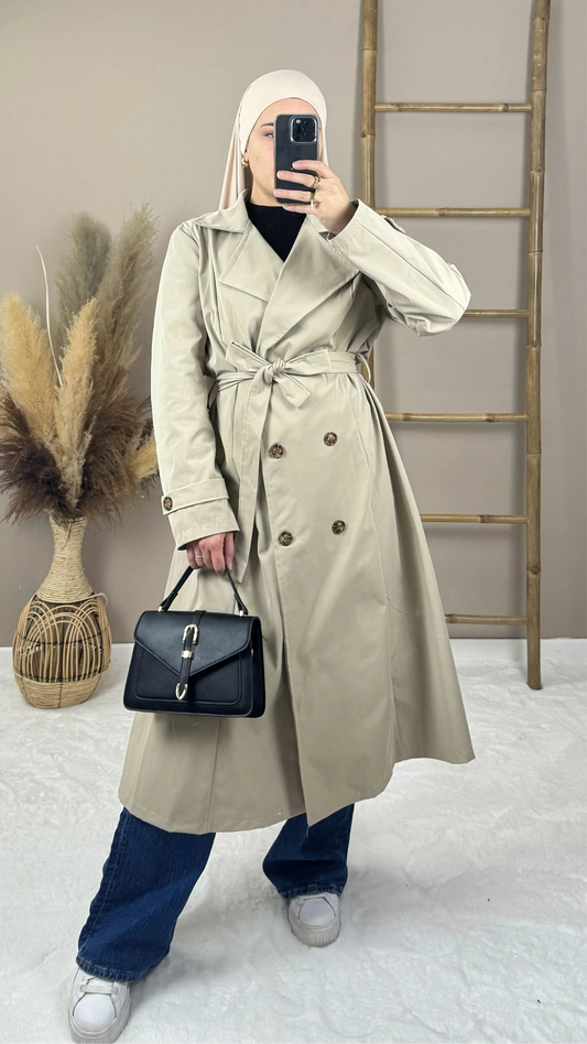 BEIGE TRENCH COAT 
