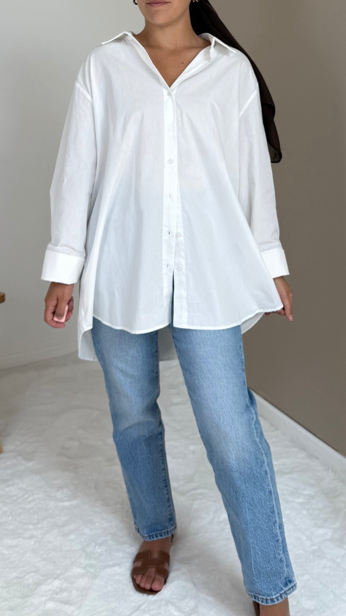 CHEMISE OVERSIZED BLANCHE
