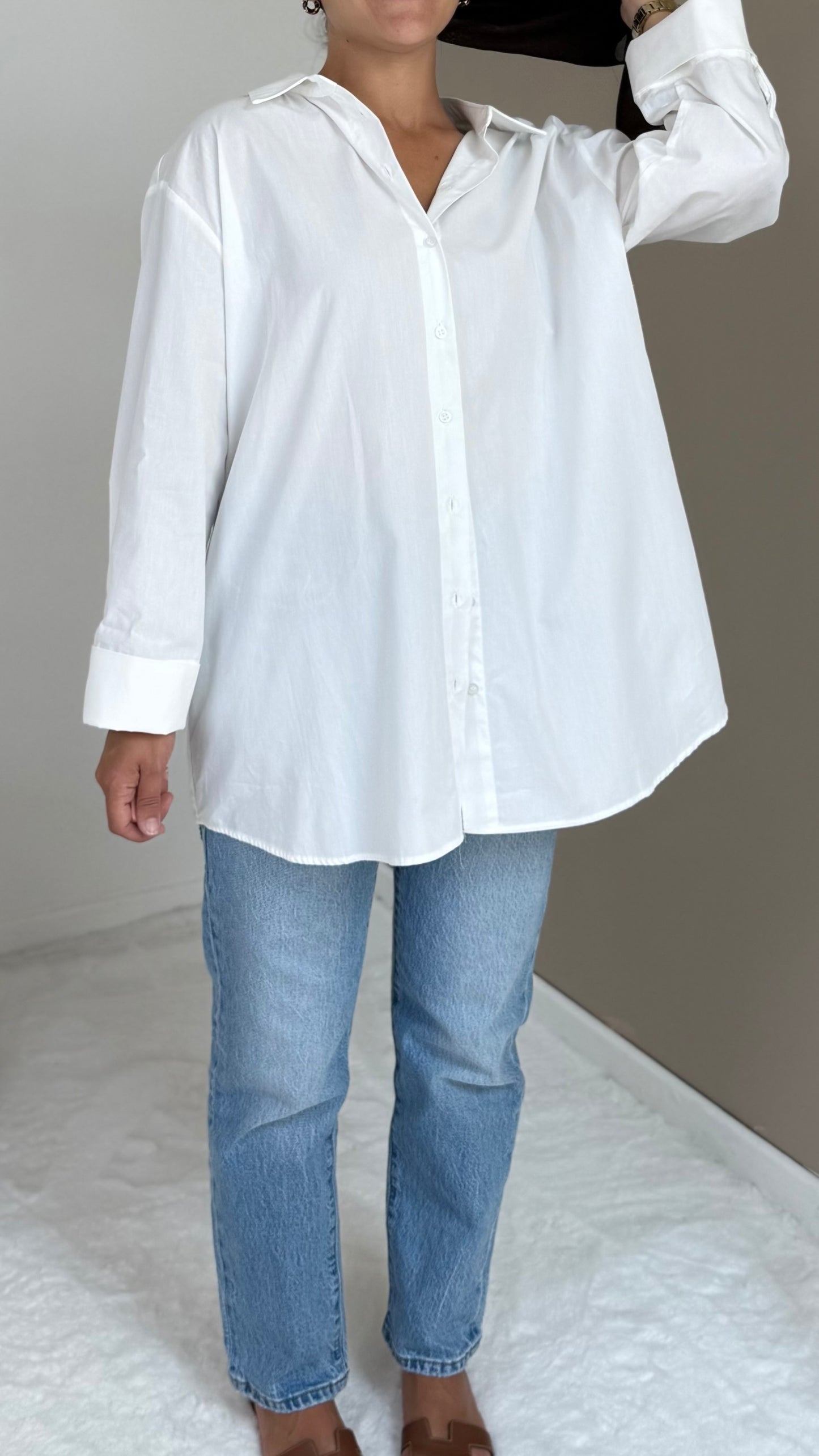 CHEMISE OVERSIZED BLANCHE