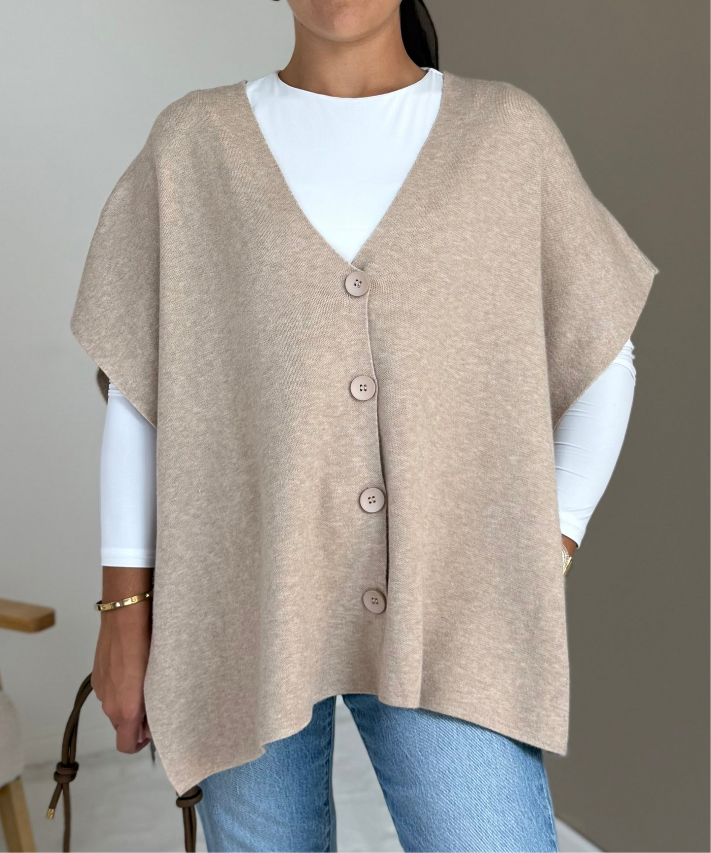 GILET SANS MANCHES MARRON
