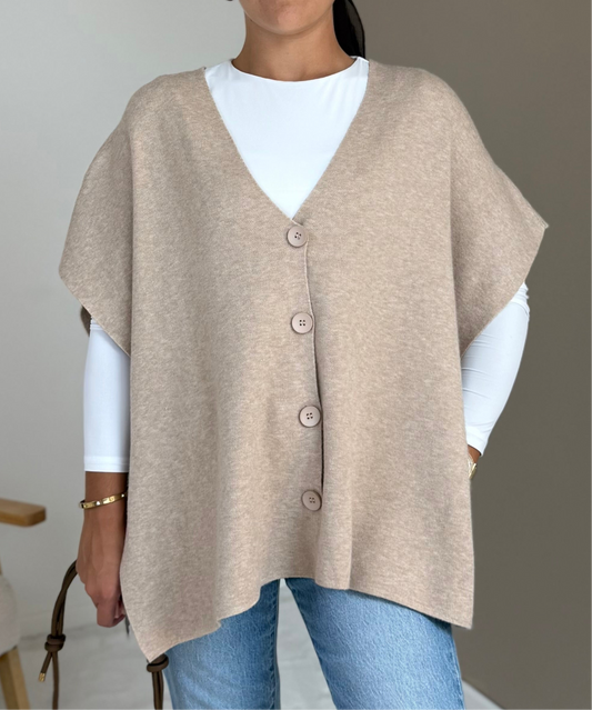 GILET SANS MANCHES MARRON