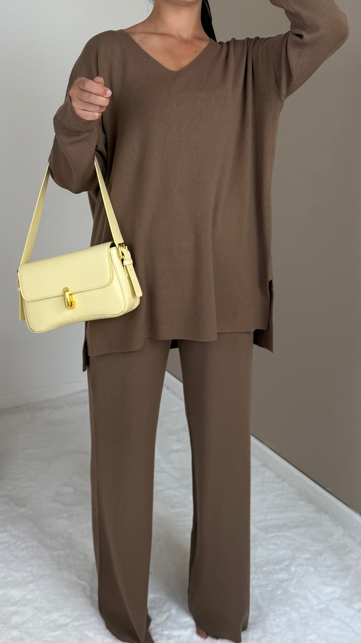 SET PULL ET PANTALON MARRON