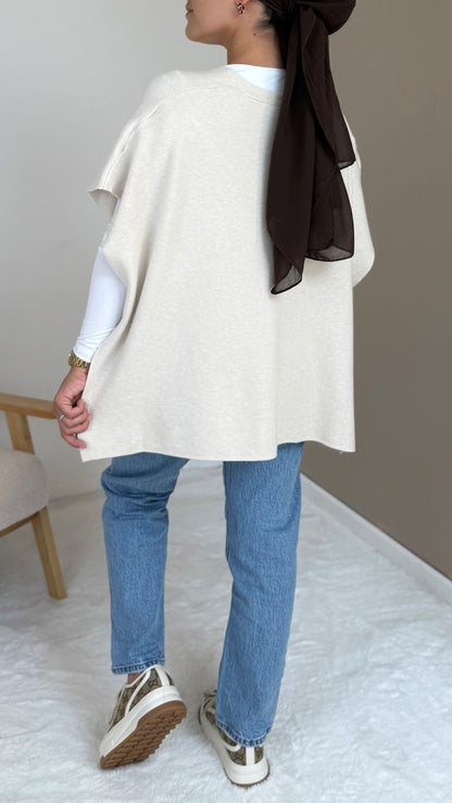 GILET SANS MANCHES BEIGE