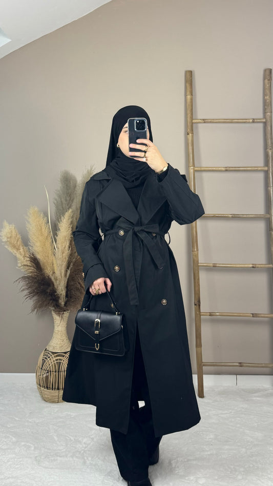 BLACK TRENCH COAT 