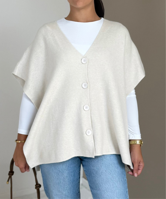GILET SANS MANCHES BEIGE