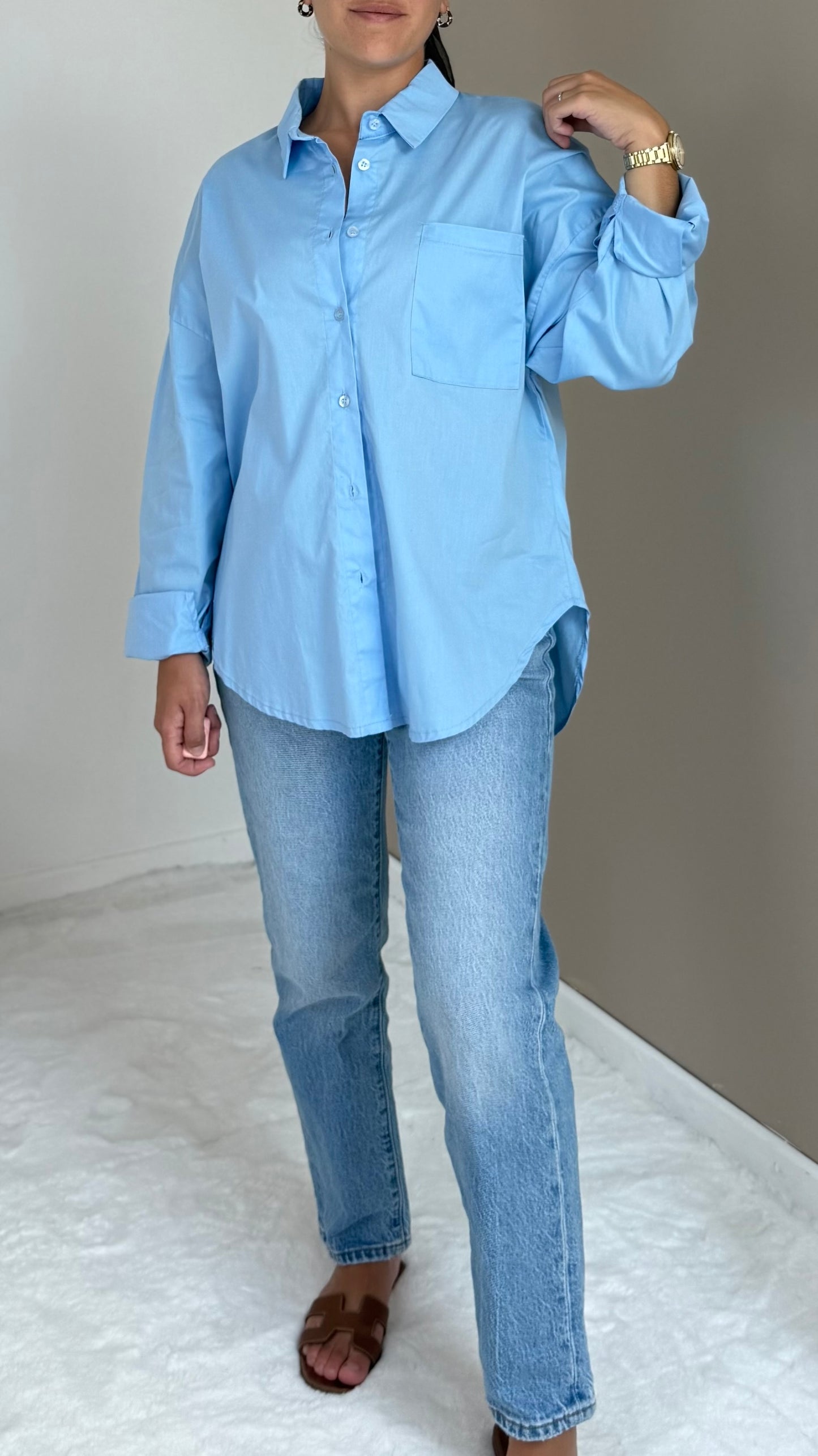 BLUE COTTON SHIRT