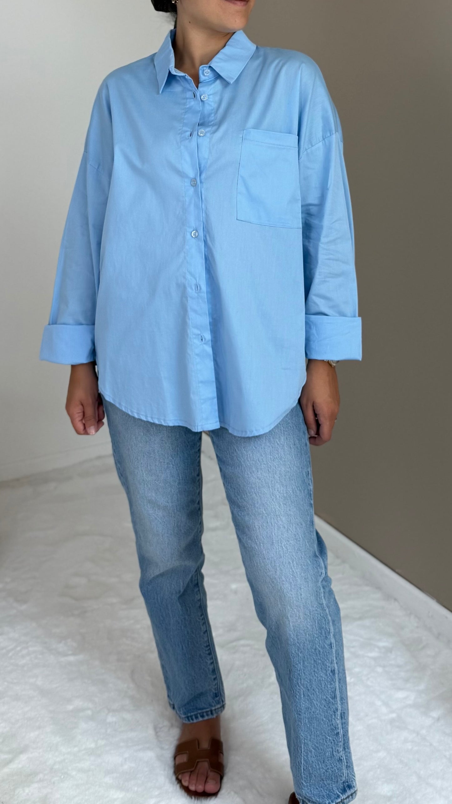 BLUE COTTON SHIRT