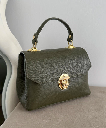 GENUINE KHAKI LEATHER BAG