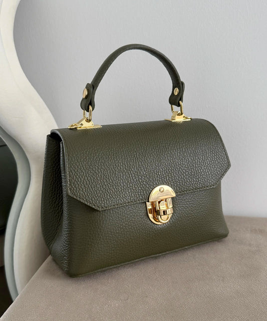 GENUINE KHAKI LEATHER BAG
