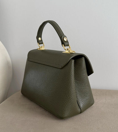 GENUINE KHAKI LEATHER BAG