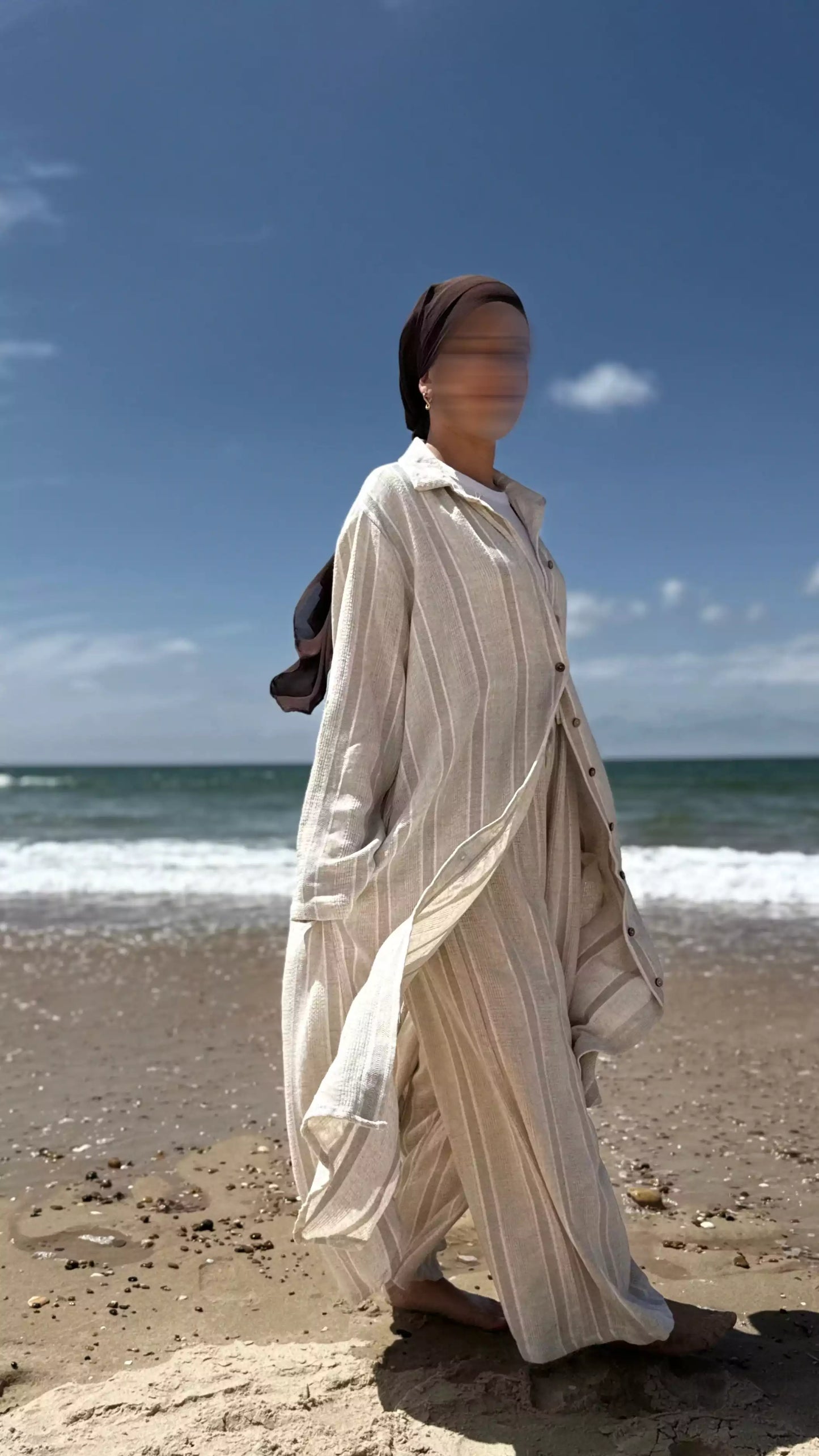 CHEMISE SABLE - COTON & LIN