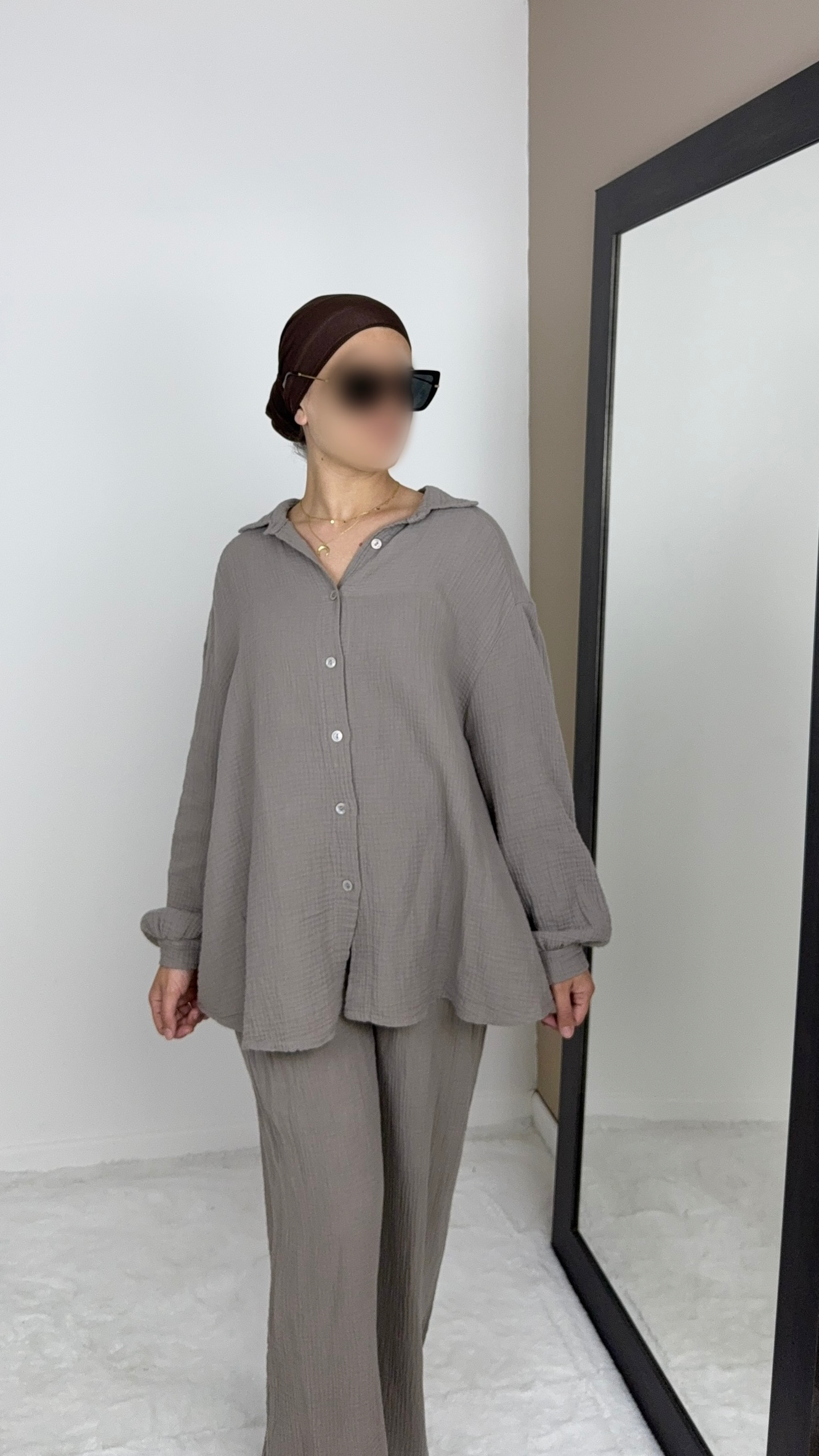 ENSEMBLE 100% COTON TAUPE