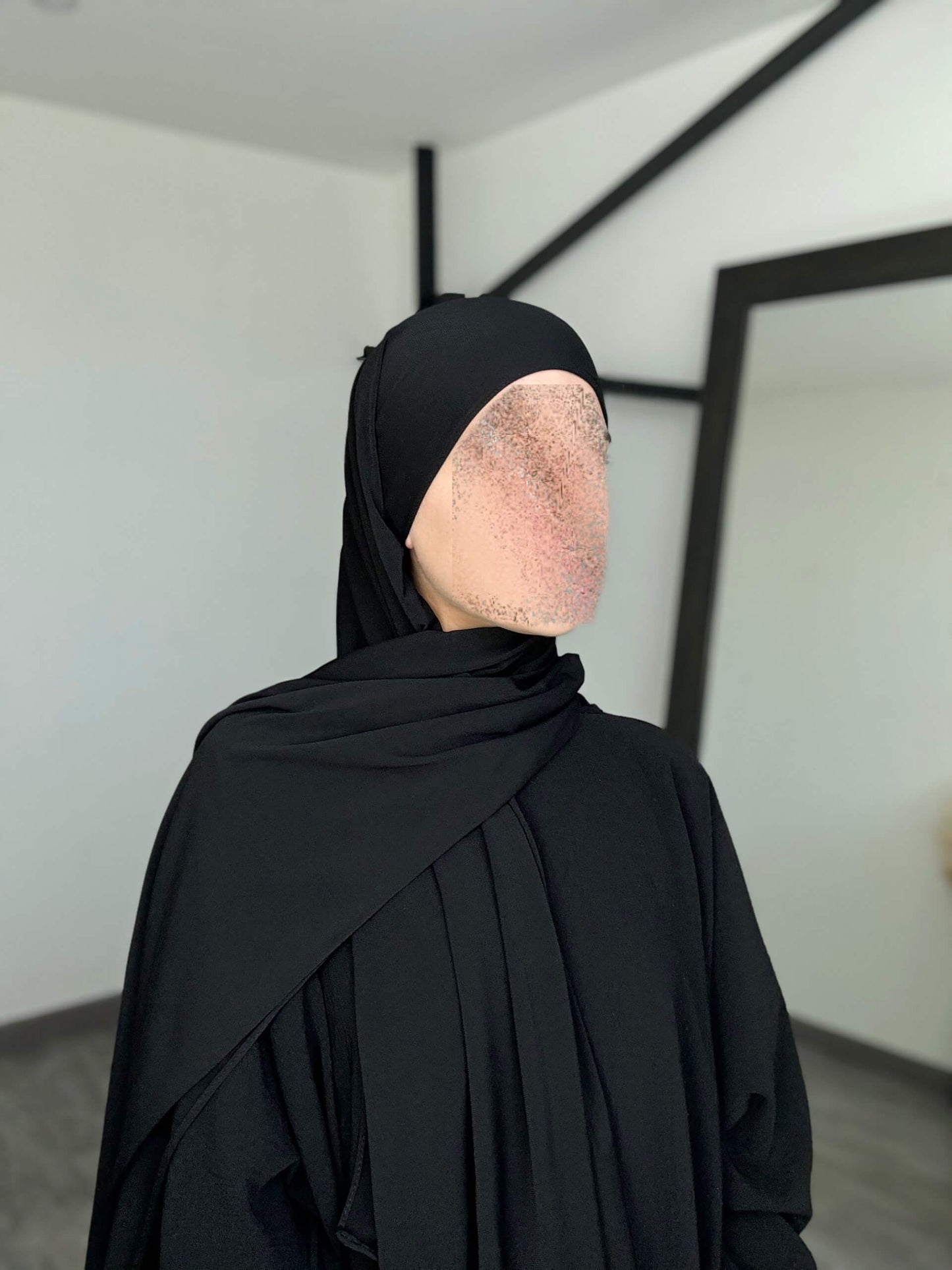 hijab jersey prenium luxe noir