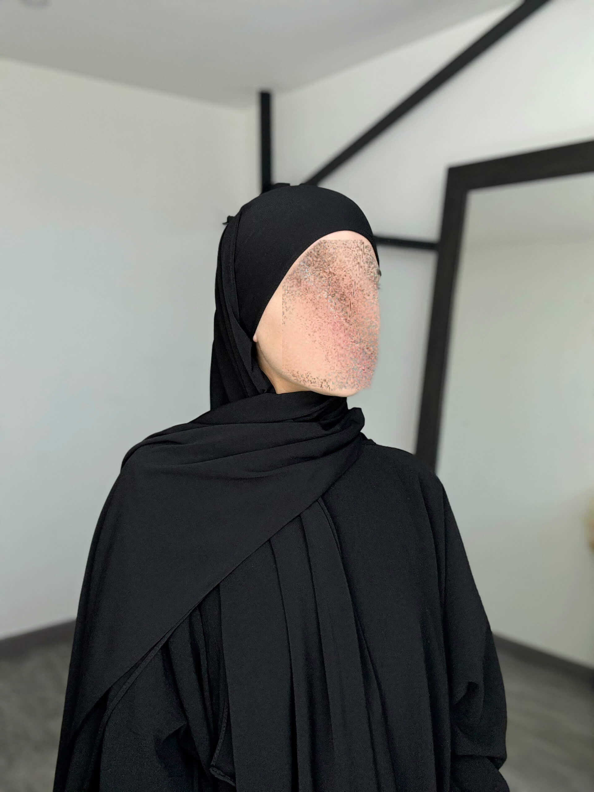 hijab jersey prenium luxe noir