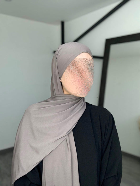 hijab jersey prenium luxe taupe