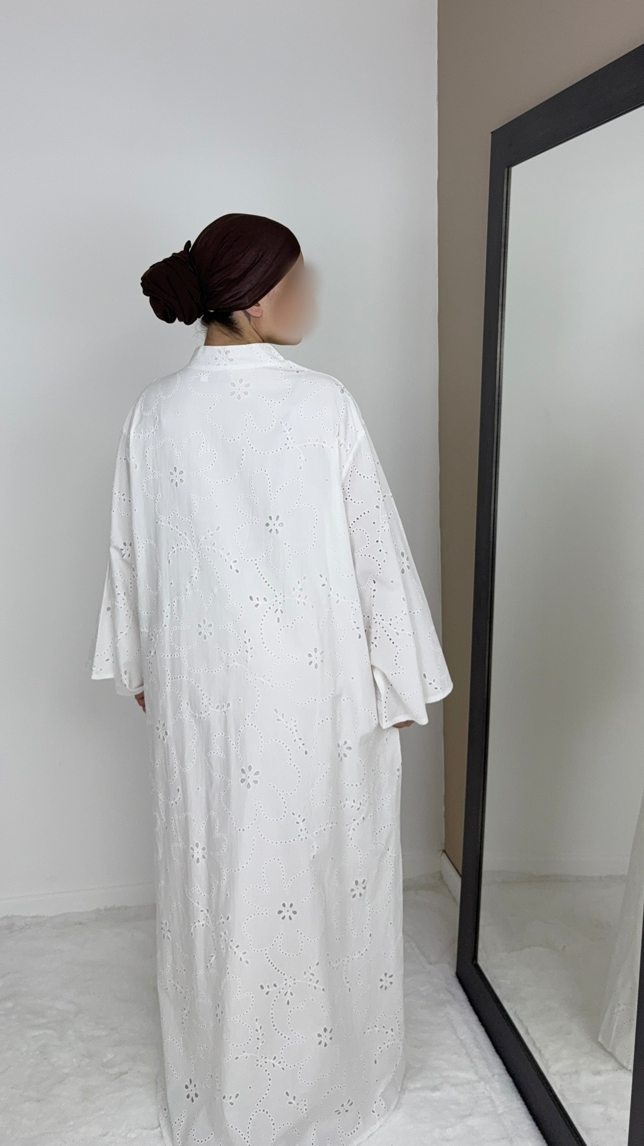ROBE LONGUE BRODÉE EN COTON